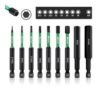 Litorange 9 PCS Hex Bits Set, 75 mm Allen Bit Set with Strong Magnetic Head, 1/4 Inch Hex Shank, H1.5/H2/H2.5/H3/H4/H5/H6/H8/H10