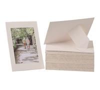 Litpoetic 100 Pack Standing Paper Picture Frames 4x6,Cardboard Photo Frame with Easel,Paper Photo Frame Cards,Gallery Frames Bulk For Thanksgiving, Halloween, Fall Decor, Classroom Craft DIY, White