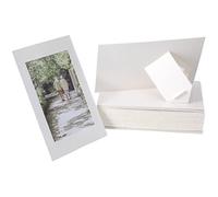 Litpoetic 50 Pack Standing Paper Picture Frames,4x6 Cardboard Photo Frame with Easel, Bulk Paper Frame for Decorations Wedding Birthday DIY Classroom Crafts (White)