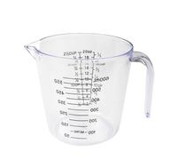 Litre Measuring Jug 600ml Plastic Scale Measuring Cup | White Break-resistant Storage, for Milk and Dry Ingredients, Students, Lab Assistants
