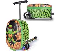 LitRide Luggage Scooter, Green, 9 x 13.5 x 21 cm, 22L, Turtle Ninja