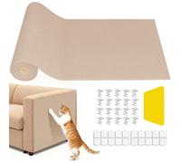 Litrue Cat Scratching Mat Self Adhesive DIY Trimmable Scratcher Climbing Furniture Protector for Wall Couch Floors Carpet Scratcher Posts (Khaki,200 * 40CM)