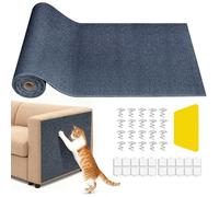 Litrue Cat Scratching Mat Self Adhesive DIYTrimmable Scratcher Climbing Furniture Protectorfor Wall Couch Floors Carpet Scratcher Posts(Grey,200 * 40CM)