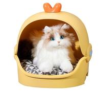 Lits Pour chatons Pour chatons d'intérieur - Maison de chaton détachable Petite Maison de Chat, Maison de lit de Chat de nid de grotte chaude semi-fermée Pour Petits animaux de compagnie Chats