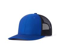 LITSSIN Snap Back Trucker Hat for Men Women, Adjustable Trendy Baseball Cap for Running, Workout, Outdoor Sports, Blue-black, One size