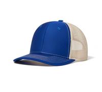 LITSSIN Snap Back Trucker Hat for Men Women, Adjustable Trendy Baseball Cap for Running, Workout, Outdoor Sports, Blue-khaki, One size