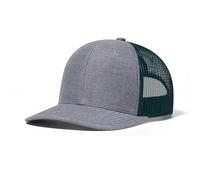 LITSSIN Snap Back Trucker Hat for Men Women, Adjustable Trendy Baseball Cap for Running, Workout, Outdoor Sports, Grey-green, One size