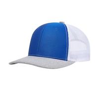 LITSSIN Snap Back Trucker Hat for Men Women, Adjustable Trendy Baseball Cap for Running, Workout, Outdoor Sports, Bluegrey-white, One size