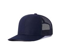 LITSSIN Snap Back Trucker Hat for Men Women, Adjustable Trendy Baseball Cap for Running, Workout, Outdoor Sports, Navy, One size