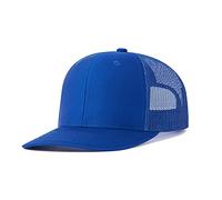 LITSSIN Snap Back Trucker Hat for Men Women, Adjustable Trendy Baseball Cap for Running, Workout, Outdoor Sports, Blue, One size