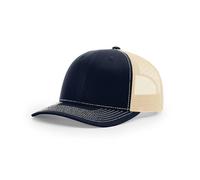 LITSSIN Snap Back Trucker Hat for Men Women, Adjustable Trendy Baseball Cap for Running, Workout, Outdoor Sports, Navy-khaki, One size