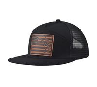 LITSSIN Snap Back Trucker Hat for Men Women, Adjustable Trendy Baseball Cap for Running, Workout, Outdoor Sports, F7-black, One size