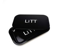 LITT Storage Metal Tray with Magnetic Lid | The Smart and Secure Way to Organise your essentials and Store | Compact Storage Tray for Accessories, Hidden Organiser | Large Black