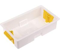 Litt up 2 Gang Dry Lining Back Box/Pattress Box with Adjustable Lugs 35mm - White, Premium Quality Strong Box