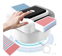 LITTCO Card Shuffler Rechargeable Automatic Dual Mode Card Shuffler, Low Noise Electric Shuffling Machine for 1-2 Decks Rechargeable & Travel-Friendly for Poker, UNO, Texas Hold'em,Blackjack, Skip-Bo