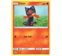 Litten 15/73 Common Pokemon Card (Shining Legends) + 1x TitanCards® Toploader
