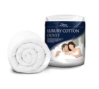 Littens 4.5 Tog Single Bed Luxury Cotton Duvet Quilt, Ultra Light, Hollowfibre, Energy Efficient, Soft Touch, Breathable, Spring & Summer Made In UK (135cm x 200cm)