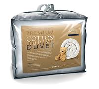 Littens 4.5 Tog Ultimate Spring Summer Junior Cot Bed Size Premium Cotton Duvet Light Summer Quilt 230TC Cotton, Blended Microfibre Filled, Box Stitching, Gold Piped Edge, Toddler (120cm x 150cm)