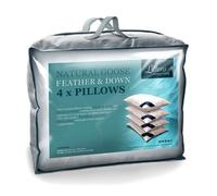 Littens 4 Pack Goose Feather & Down Pillows, 230Tc Cotton, 48Cm X 74Cm (19" X 29")