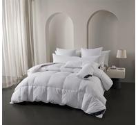 Littens 9 Tog Emperor Bed Size Duvet Quilt, Duck Feather & Down, All Year Round, Luxury, 15% Down, 230TC 100% Down-Proof Cotton Casing (290cm x 235cm)