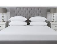 Littens Duck Feather & Down Pillows, 4 Pack, 230TC Cotton, Down Proof, Piped Edge 48cm x 74cm (19" x 29") Essentials