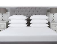 Littens Duck Feather & Down Pillows, 6 Pack, 230TC Cotton, Down Proof, Piped Edge 48cm x 74cm (19" x 29") Essentials