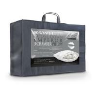 Littens Emperor Size 3 Chamber Pillow, 50% Goose Down, Side Sleeper, 50Cm X 100Cm (20" X 40")