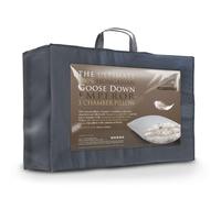 Littens Emperor Size 3 Chamber Pillow, Ultimate Hungarian Goose Down, Side Sleeper, Support, 300TC Cotton, 50cm x 100cm (20" x 40")