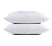 Littens Essentials 2 Pack Quilted Luxury Hotel Quality Respond Bounce Back Hollowfibre Support Side Sleeper Pillows, Embossed Soft Touch Casing, Machine Washable Made In UK 48cn x 74cm (19" x 29")