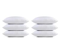 Littens Essentials 6 Pack Quilted Luxury Hotel Quality Respond Bounce Back Hollowfibre Support Side Sleeper Pillows, Embossed Soft Touch Casing, Machine Washable Made In UK 48cn x 74cm (19" x 29")