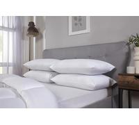 Littens Hotel Quality Anti-Allergy Pair Pillows, Luxury Microfibre, Hollowfibre, Soft Touch, Machine Washable Made In UK, 48cm x 74cm (19” x 29”)