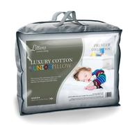 Littens Junior Cot Bed 100% Luxury Fine Cotton Pillow, Hollowfibre, Toddler 40Cm X 60Cm