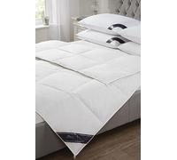 Littens Luxury 2.5 Tog Spring Summer Superking Bed Size White Goose Feather & Down Duvet Quilt, 15% Down, 230TC 100% Down-Proof Cotton Casing, Lightweight (260cm x 220cm)