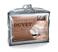 Littens Luxury Duck Feather and Down Duvet Quilt, 13.5 Tog King Bed Size, 15% Down, 230TC 100% Down-Proof Cotton Casing, Heavy, Winter Warm (225cm x 220cm)