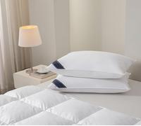 Littens Luxury Duck Feather & Down Pair Pillows, 15% Down, 230TC 100% Down-Proof Cotton Casing, Anti Dust Mite
