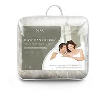 Littens Luxury Hotel Quality 14" Extra Deep 3ft UK Single Bed Size Quilted 100% Cotton Hypo-Allergenic Fitted Mattress Protector Cover, 35cm Deep Sides Machine Washable (90cm x 190cm)