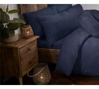 Littens Luxury Navy Blue Super King Size Teddy Fleece Fur Soft Cosy Pair Pillowcases Thermal Warm, 50cm x 90cm (20" x 36")