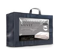 Littens Luxury Ultimate Collection 13.5 Tog Superking Bed Size 50% White Goose Down & Feather Natural Duvet Quilt 280TC 100% Cotton, Down Proof (260cm x 220cm)