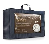Littens Luxury Ultimate Collection 15 Tog Double Bed Size 100% Hungarian Goose Down Natural Duvet Quilt 300TC 100% Cotton Jacquard, Down Proof (200cm x 200cm)