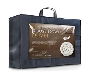 Littens Luxury Ultimate Collection 9 Tog Single Bed Size 100% Hungarian Goose Down Natural Duvet Quilt 300TC 100% Cotton Jacquard, Down Proof (135cm x 200cm)