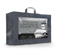 Littens Pair Emperor Size 50% Goose Down Pillows, 280Tc Cotton 50Cm X 100Cm (20" X 40")