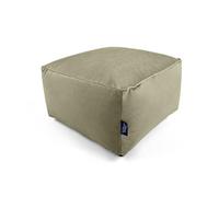 Littens Sage Soft Luxury Velvet Square Footstool Ottoman Pouffe Bean Bag, Living Room Decorative Low Seat (45cm x 45cm x 25cm)