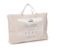Littens Ultimate Continental Size Duck Down Surround Side Sleeper Support Pillow, Cotton, 40cm x 80cm (16" x 32")