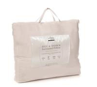 Littens Ultimate Large Continental Square Duck Down Surround Side Sleeper Support Pillow, Cotton, 80cm x 80cm (32" x 32")
