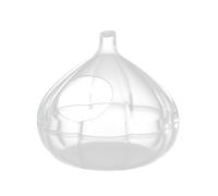Litter Box, Bath Sandbox, Garlic Shape Transparent Design Easy Clean, Animal Bedding for Small Pets Exploring, Hiding, Sleeping and Bathroom, 5.47 x 5.47 x 5.04 inches