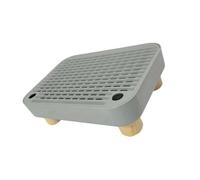 Litter Box Board, Elevated ABS Grate Supports First Paw Touch While Limiting Scatter Around Home Stations Toilet Step Litter Pedal Granule Guard Paw Landing Board Laundry Corner Tray Side ABS