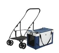 Litter Box- Large Space Portable Pet Cart, Separate Multi-pet Travel Cart, Dog Cat Cart,Non-Sticky Anti-Leakage