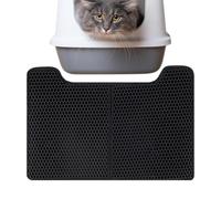 Litter Box Mat,Cat Mat for Litter Box - U-shaped Anti-Slip Cat Mats for Litter Box, Water Resistant Double Layer Scatter Control Mat for Cats