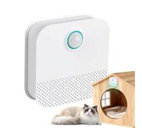 Litter Box Odor Eliminator - PP 3.7x3.7x1.57inch Safe Air Purifier | Automatic Sensor Cat Litter Odor with Type-C Charging, 4000mAh Battery, Indoor Outdoor Use | Pet Deodorizer for Home Bathroom