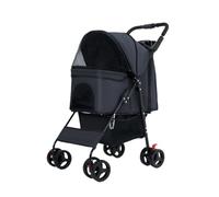 Litter Box- Pet Cart, Dog Cat Cart, Foldable Pet Cart, Easy to Install Folding Tray Cart,Non-Sticky Anti-Leakage(Black)